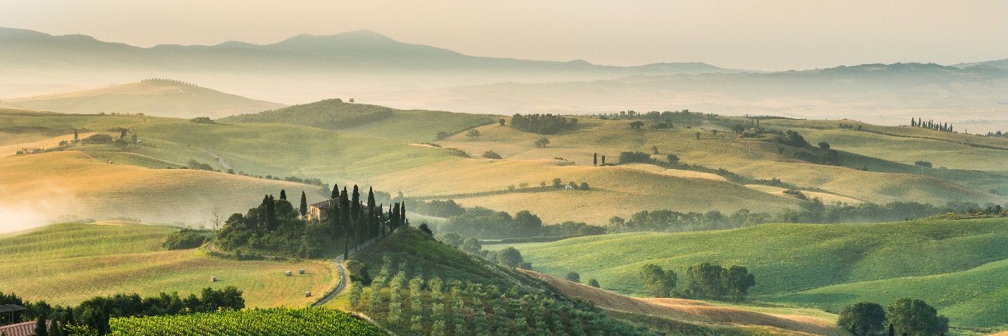 paisaje estival de la Toscana, Italia.