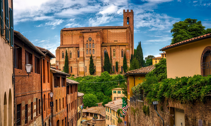 basilica church in Siena, Tuscany, Italy