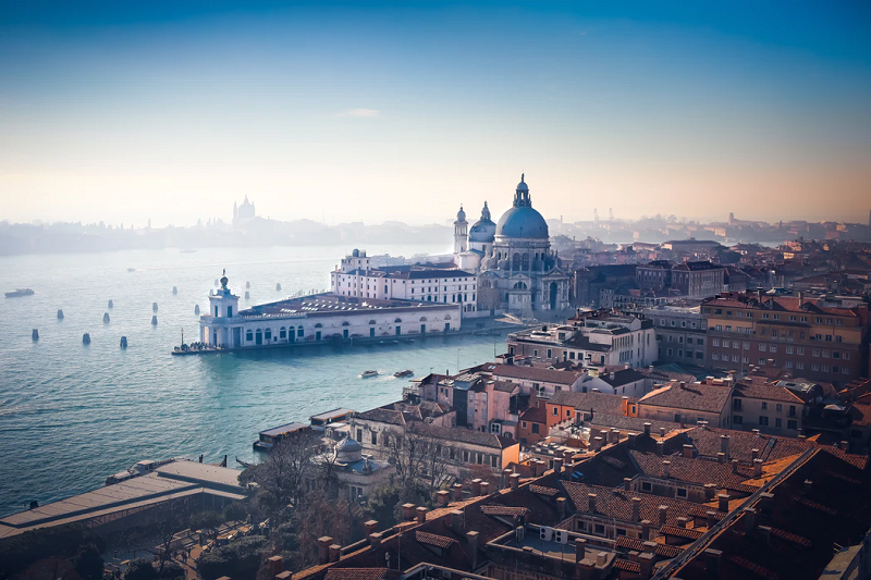 Vista aérea de Venecia, Italia
