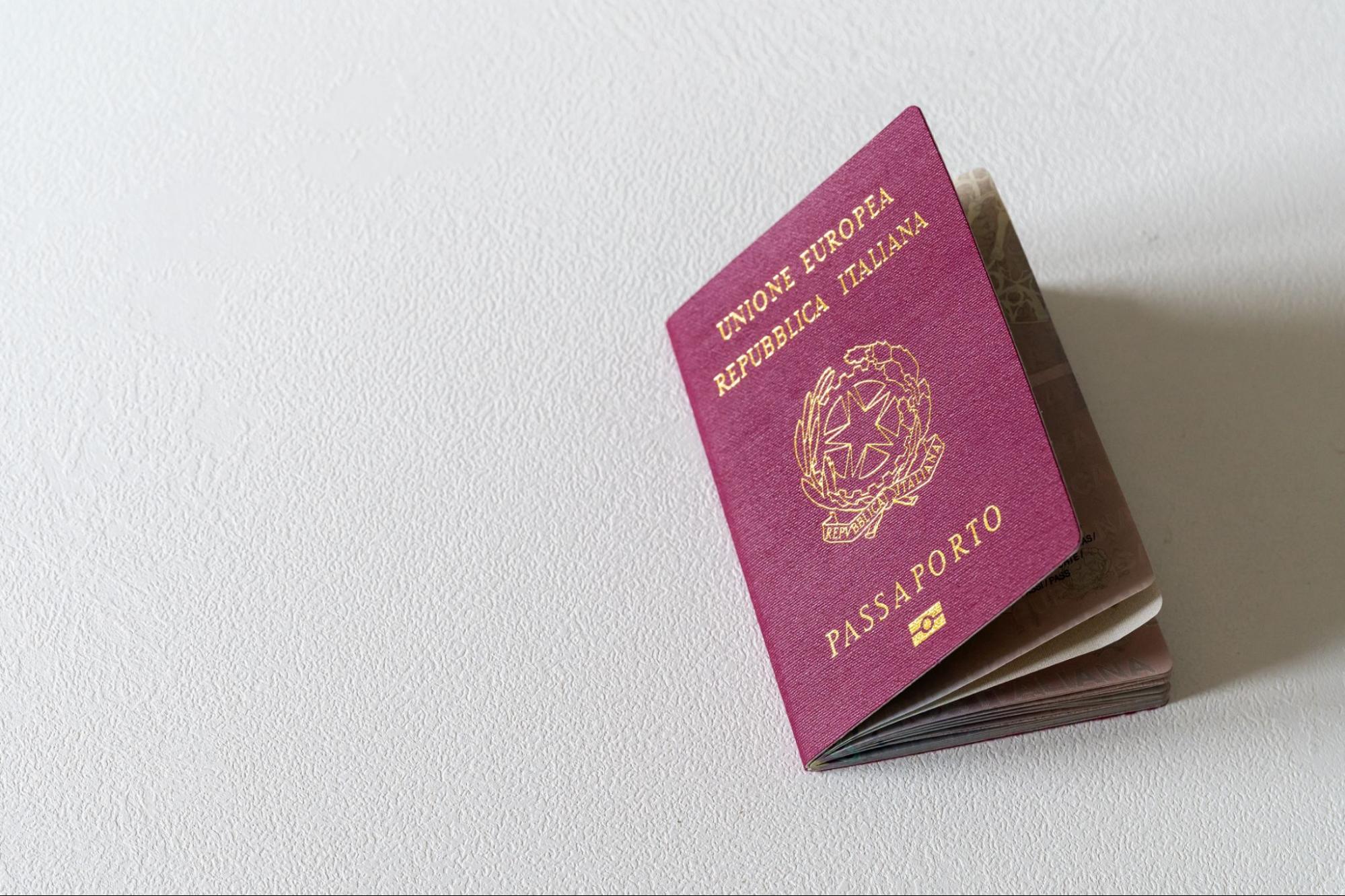 Um passaporte italiano